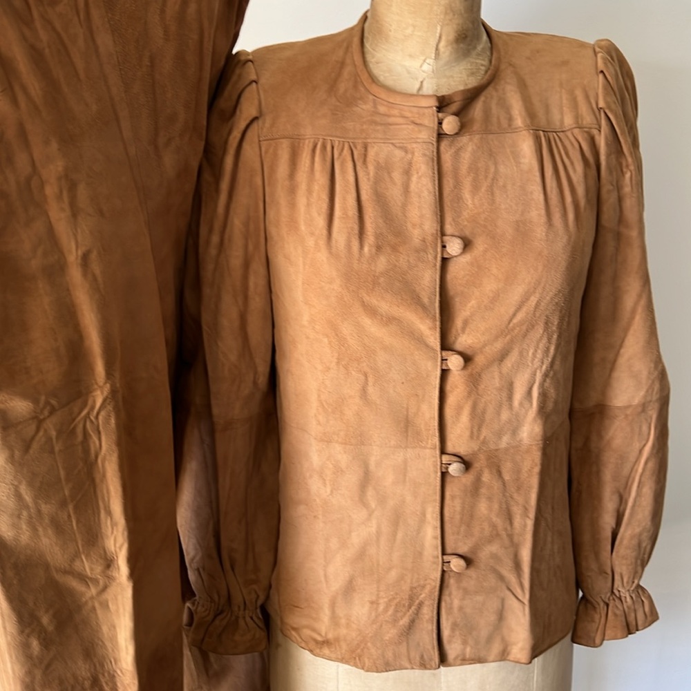1980’s Vintage Suede Jacket & Pants Set - Picture 5 of 17